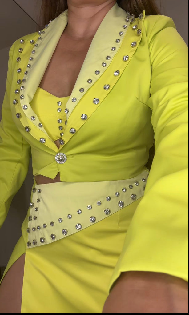 Lime 3 Blazer and Bralete