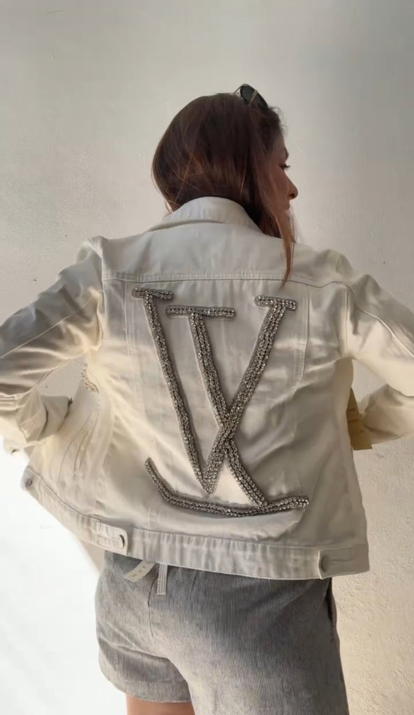 Luxury White Denim Jacket