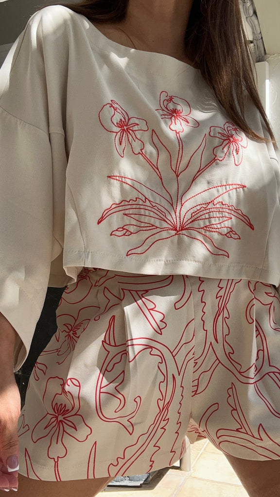 Red Palmaria Top