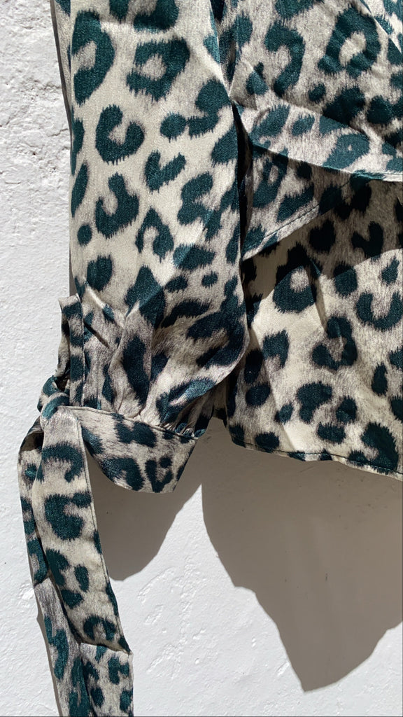 Animal Print Silk Blouse