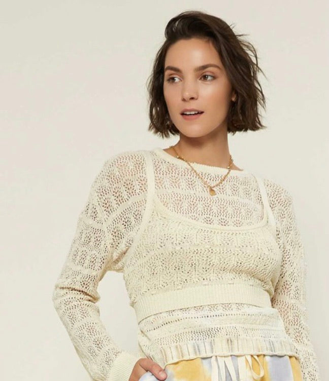 Cropped and Cami Sweater Set
