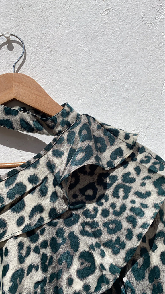 Animal Print Silk Blouse