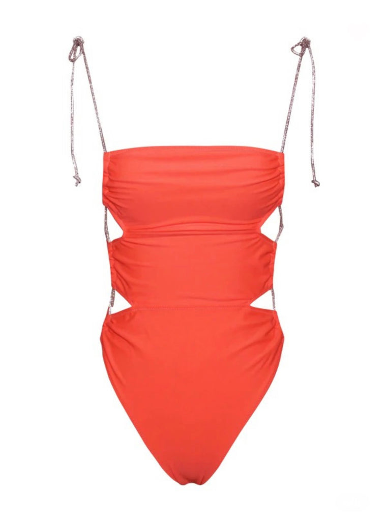 Lex One Piece Bedazzled Cord Swimsuit