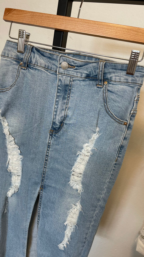 Medium Wash Denim Skirt