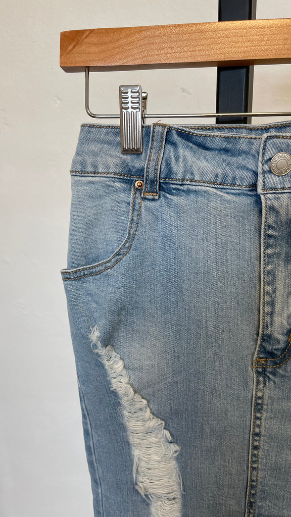 Medium Wash Denim Skirt